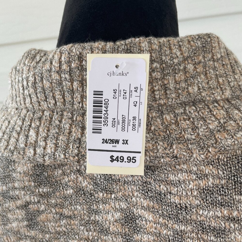 NWT CJ BANKS Novelty Yarn Vest 3X - Picture 7 of 8